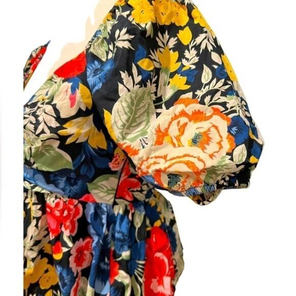 ZARA Trafaluc PRINTED DRAPED TOP FLORAL CROPPED Size S - Picture 5 of 10